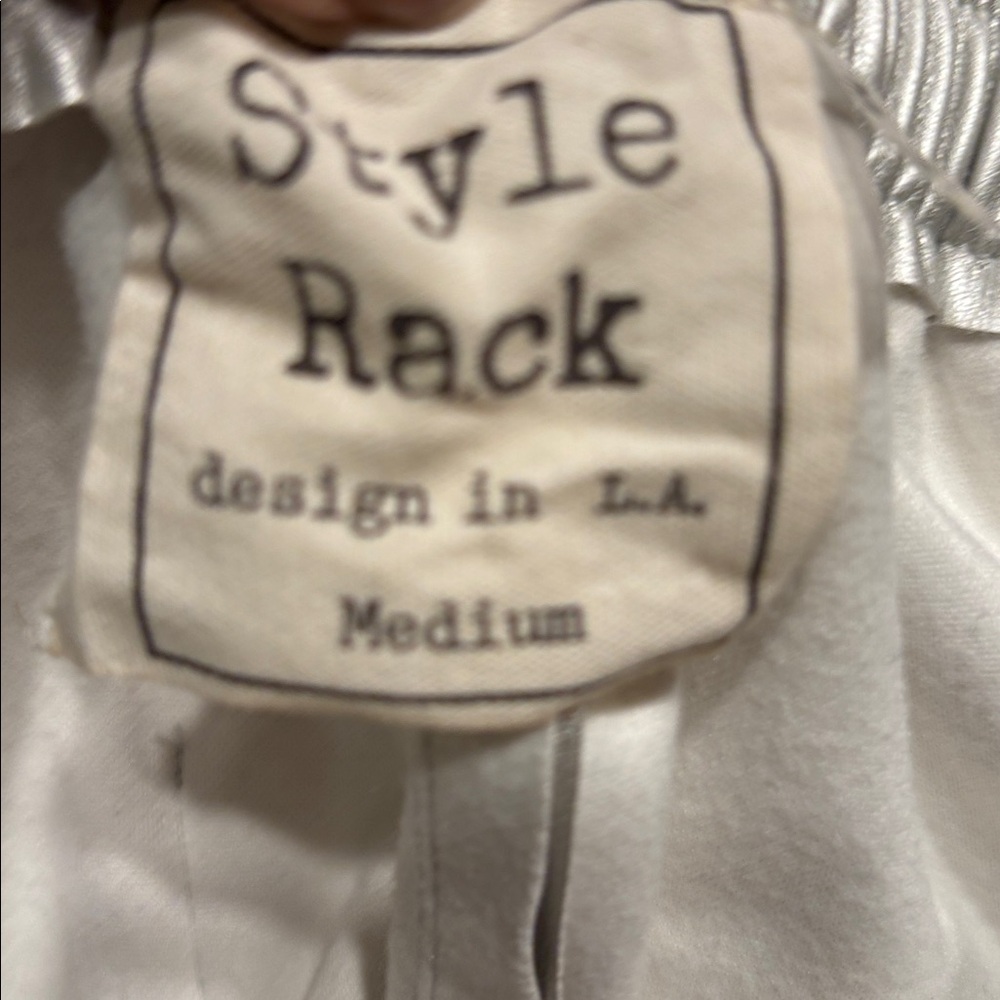 Style Rack Silver Track Pants - Picture 2 of 2